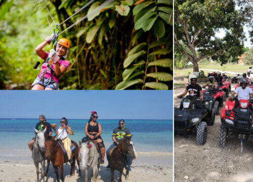 ATV, Horseback Riding & Ziplining Tour from Montego Bay
